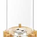 L'PICA Glass Rice Dispenser with Bamboo Stand, Large Airtight Rice Storage Container, Cereal/Grain/Coffee Bean/Dry Food Dispenser Countertop, Rice Holder, Rice Bin