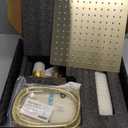 Gold Shower System, 10'' Square Rainfall Shower Head with Handheld Combo Spray, Bathroom Brushed Gold Shower Faucet Set with Valve, 59'' Shower Hose, Shower Trim Kit and Diverter, Wall Mounted