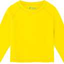 Unisex Baby Rash Guard Shirts SPF Toddler Long Sleeve Swim Shirt | UPF 50+ Rashguard,Neon Color Enhance Visibility,Raglan Sleeve,Tagless,for Swimming Ourdoor Activity,3 Months to 4 Years (Yellow)