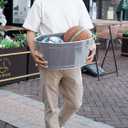 Large 6-Gallon Galvanized Tin Beverage Tub, 20x14x10 inches (Pack of 2)