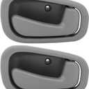 LUJUNTEC Interior Door Handles, Front Rear Passenger Right Side, 1998-2002 Toyota Corolla, 2pcs Grey Plastic Handles