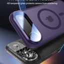 [Upgraded Full Camera Protection] for iPhone Air Case with Camera Cover Stand [Fit for MagSafe][10FT Mil-Grade Protection] Translucent Magnetic Phone Cover for iPhone 17 Air Case, Purple