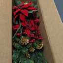 Nearly Natural 17in. Poinsettia, Berry and Pine Artificial Flower Bundle (Set of 6)