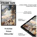 A2 Frame With A3 Mat, 16.5'' x 23.4'' Picture Frame for Wall,Black 1 Pcs