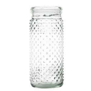 Hobnail Glass Jar Clear - 4"Dia x 8"H