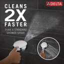 Delta Faucet ProClean Chrome Shower Head with Handheld, Showerhead with High Pressure Spray, Handheld Shower Head, 6 Spray Settings, Chrome 75740