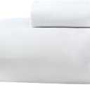 Nautica - Twin/Twin XL Bed Sheets, Deep Pocket Fitted Sheet and Pillowcase Set Elasticized, Dorm Essentials (Solid White)
