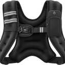 ZELUS Weighted Vest,  Weight Vest with Reflective Stripe for Workout, Strength Training, Running, Fitness, Muscle Building, Weight Loss, Weightlifting (6lb, Black)