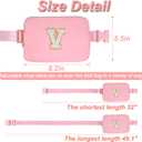 Uygafly Belt Bag Crossbody Bags for Girls Women - Gifts for 8 9 10 11 12 13 Year Old Girl - Teen Birthday Gifts - Small Waist Packs Trendy Kids Fanny Pack - Initial White V,Pink Bag