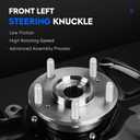 Front Left Steering Knuckle & Wheel Bearing Hub Assembly Compatible with Honda Accord 2008-2012, for Acura TSX 2009-2014, Replace for 698-447 698447 LK051, Driver Side