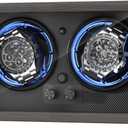 ALTIUS Watch Winder for Automatic Watches,Double Automatic Watch Winder Box with Active Quiet Motor,Blue Light Smart Dual Rotation Modes Individual Control,Gift for Men and Women-B (Grey)