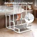 Veehoo RV Steps with Handrail for Dog Outdoor, 3 Steps Dog Hot Tub Step with Handrail for 5th Wheel RVs Camper Trailers, Non Slip Large Dogs Mobile Home Stairs Waterproof for Car Truck, up to 300 lbs