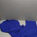 Pink Queen Jumpsuits for Women Dressy Scoop Neck Long Sleeve Wide Leg Romper One Piece Trendy Outfits (Small, Dark Blue)