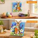 Easter Bunny 3D Wall Art Micro Mini Building Blocks Set, Cute Animal Rabbit Decor with Easter Eggs & Flowers, No Compatible with Lego, Gift Idea for Adults, STEM Toy for Boys Girls 14+ (1436 PCS)