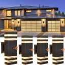 Dusk to Dawn Outdoor Wall Lights, 4 Pack Up and Down Outdoor Lights for House, Waterproof Aluminum Exterior Lighting Fixtures for Porch Garage Patio (Black)