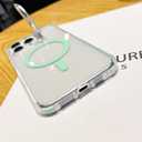 iPhone 13 Pro Case, MagSafe Compatible, Magnetic Kickstand Case for Women, Clear Green