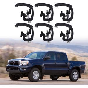 Set of 6 Truck Bed Clamps for Truck Topper/Cap/Camper Shell Compatible with Toyota 2nd Gen Tacoma 2005-2015 Bed Rail System