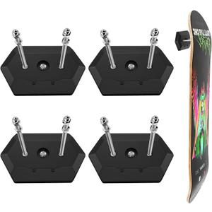 Hikeen Skateboard Wall Mount Skateboard Hanger for Skateboard Deck Display and Storage, Floating Effect