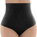 KAWERI Tummy Control Shapewear for Women, High Waisted Body Shaping Underwear Briefs, Seamless Panty Girdle,Black, X-Large-XX-Large
