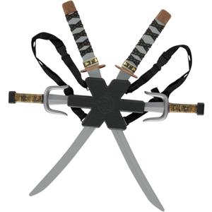 Morph Ninja Swords for Kids - BPA Free Ninja Costume Accessories with Back Strap - Fun Toy for Halloween Dress Up, One Size
