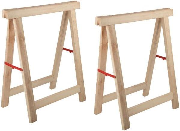 Saw Horses 1 Pack - Heavy Duty Sawhorses 2 Pack Folding Work Stands - Lightweight and Portable Work Horses with 2600LB Load Capacity for Woodworking by Kings County Tools