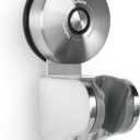 YOHOM Shower Head Holder Suction Cup Handheld Shower Bracket Adjustable Vacuum Shower Wand Hose Holder for Sprayer Nozzle Removable Bathroom Shower Accessory Clip Wall Mount Stainless Steel Brushed