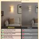 EZVALO Battery Operated Wall Sconce, Rechargeable Wall Sconces Set of Two with Remote, 3 Color & 80 RGB Wireless Wall Lights, Dimmable, Timer, Fabric Linen Shade Wall Decor for Bedroom, Living Room