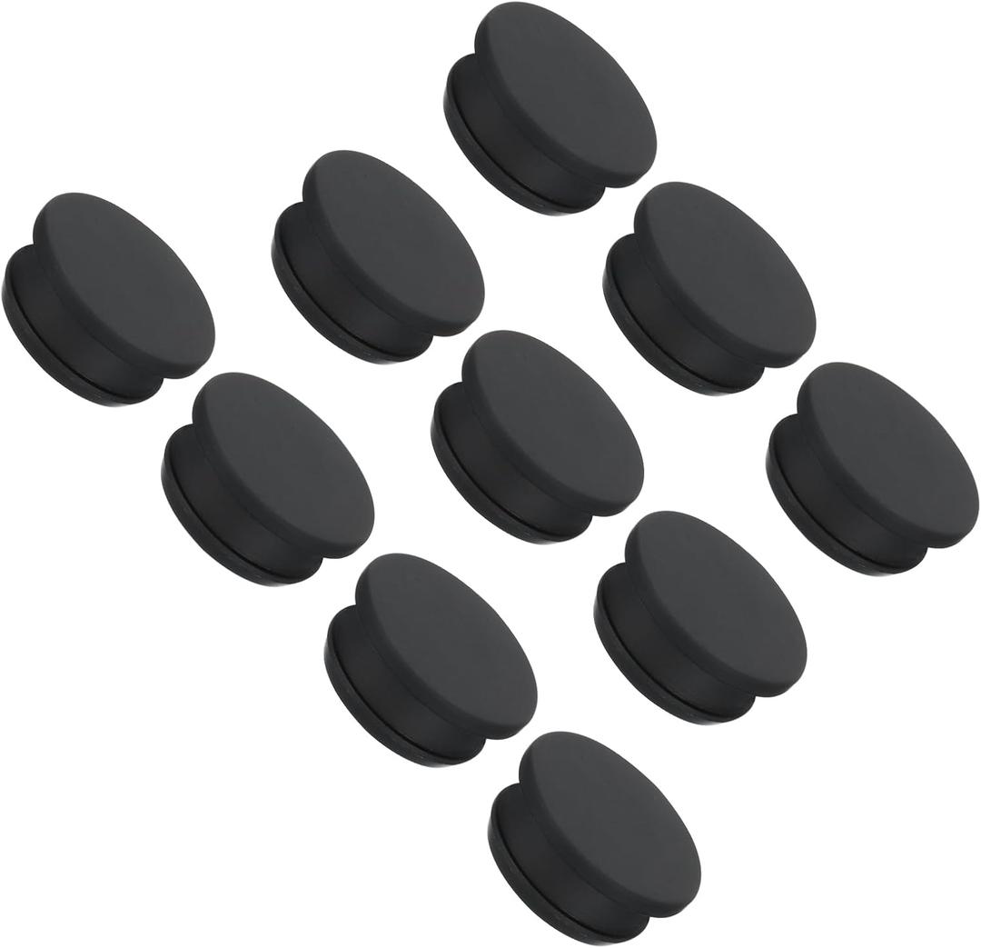 MECCANIXITY Silicone Snap in Locking Hole Plugs Rubber Panel Seal Cover Flush Type Panel Round for Kitchen Rubber Bulkheads Waterproof Sealing Plugs 30mm/1.18 Inch Dia Black,Pack of 10