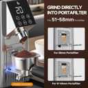 AMZCHEF Conical Burr Coffee Grinder, Espresso Grinder with 45 Grind Settings, Anti-Static Electric Coffee Bean Mill with Touchscreen Timer, 40mm Stainless Steel Burr