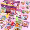 24 Pack Squishy Toys with Valentine's Day Cards for Kids Valentine's Party Favors School Classroom Exchange Gifts