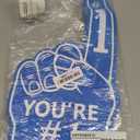 Giant Foam Finger 18 Inch- You're Number 1 Foam Hand for All Occasions - Cheerleading for Sports - Exciting Vibrant Colors use as Celebration Pom Poms- Great for Sports Events Games School Business (blue)