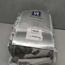 DriftAway 100% Blackout Toile Linen Curtains for Bedroom Double Layer Farmhouse French Country Vintage Printed Pattern Thermal Sound Lined Back Tab Living Room Drapes 96 inch Length 2 Panels Black