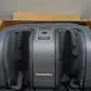 Homedics Deluxe Foot Massager & Calf Massager with Gentle Warmth, Rolling & Compression Massage, Adjustable Tilt, Washable Liners, 4 Programs, 3 Intensity for Muscle Relief and Post-Workout Recovery