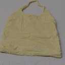 SUUKSESS Women Halter Tank Tops Double Lined Basic Backless Y2K Trendy Going Out Tops (Butter Yellow,L)