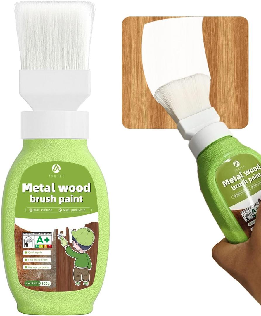 17 oz Touch-Up Paint for Furniture, Cabinets, Wood, Metal - No Sanding, Fast-Drying, Water-Based Multi-Surface (White Gloss)