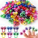 100PCS Eye Finger Puppets,Wiggly Eyeball Finger Puppet Eye On Rings,Eyes Monster Finger Googly Eye Rings for Kids Party Favors,Classroom Rewards,Christmas,Birthday Gift,6 Colors