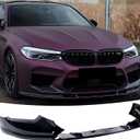 Front Bumper Lip Splitter Spoiler Fit for BMW M5 F90 2018 2019 2020 Gloss Black 3pcs M Style Air Chin Body Kit Exterior Accessories