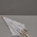 Lace Parasol Umbrella Vintage Wedding Bridal Lace Umbrella for Decoration Photo Tea Party 32 Inch Adult Size (02 White)
