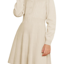 GRACE KARIN Girl Dress Long Sleeve Sweater Ruffle Button Front Knit Casual Fall Winter Dresses for Girls. Size 6
