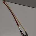 3/4 German Double Bass Bow, Brazilwood stick with Ebony Frog & Pearl Inlay, Natural White Horsehair, Leather Grip Well Balanced