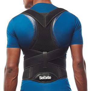 Selbite Posture Corrector for Men and Women - Back Brace for Upper and Lower Body Support - Adjustable Straightener with Pain Relief and Muscle Memory (XX-Large)