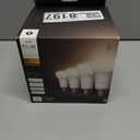 Philips Hue Smart LED A19 Bulb 4-Pack, Warm White Light 2700K, E26 Base, 9W, 810 Lumens, Dimmable LED Bulbs, Works with Alexa, Google Assistant, and Apple Home