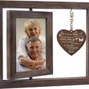 Egofine Memorial Gifts for Loss of Loved One, Sympathy Gifts for Loss of Mom Dad, Rotating Memory Frame Remembrance for 4x6 Photo