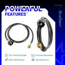 [2025 Upgraded] BlueStars 6FT Propane Hose Adapter 1lb to 20lb with QCC1/Type1 for 5-40lb Propane Tanks - for Weber Q Grill, Coleman Camp Stove, Buddy Heater, Blackstone Griddle with CGA600 Connection