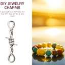 ARTIBETTER Barbed Wire Thorns Jewelry Pendant: 60Pcs Necklace Thorn Pendant Alloy Connector Charms for DIY Jewelry Making Crafting Silver