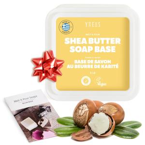 Shea Butter Soap Base - 5Lb Melt and Pour Soap Making Supplies with Organic Shea Butter - No Palm Oil, Vegan, Antioxidant-Rich and Gentle on the Skin - Crafting Recipe Book Included (80 Ounce (Pack of 1))
