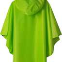 SaphiRose Lightweight Kids Rain Poncho Jacket Waterproof Outwear Rain Coat, Green, Large