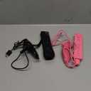 Wii Controller 2 Pack, Wii Remote Controller and Nunchuck Joystick with Silicone Case and Wrist Strap for Holiday (Black and Pink)