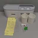 Toothbrush Holders Wall Mounted, Toothbrush Holder with Automatic Toothpaste Dispensers, 6 Brush Slots, 2 Magnetic Cups,1 Cosmetic Drawer Organizer and 1 Large Storage Tray