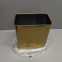 Cesun Small Bathroom Trash Can 2.1 Gallon Wastebasket, Modern Metal Garbage Can Office Waste Basket, Gold Stainless Steel Trash Bin for Bedroom, Home Office, Toilet, rv, Near Desk, Under Sink